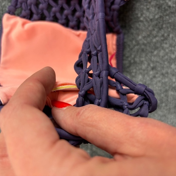 VICTORIA’S SECRET Women’s Purple Sexy Carova Crochet Bandeau Bikini Top - Medium - Picture 4 of 8